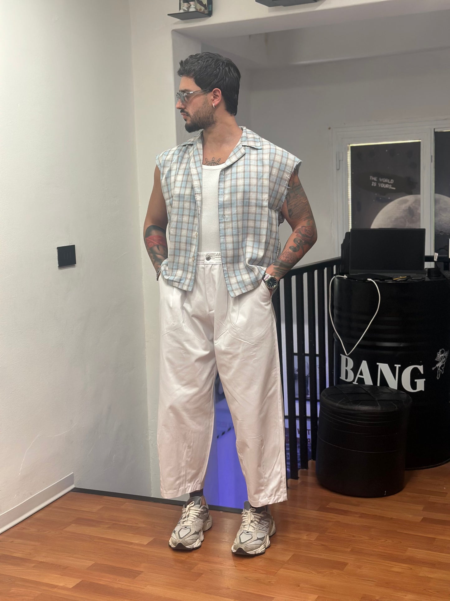 PANTALONE BALLON BIANCO