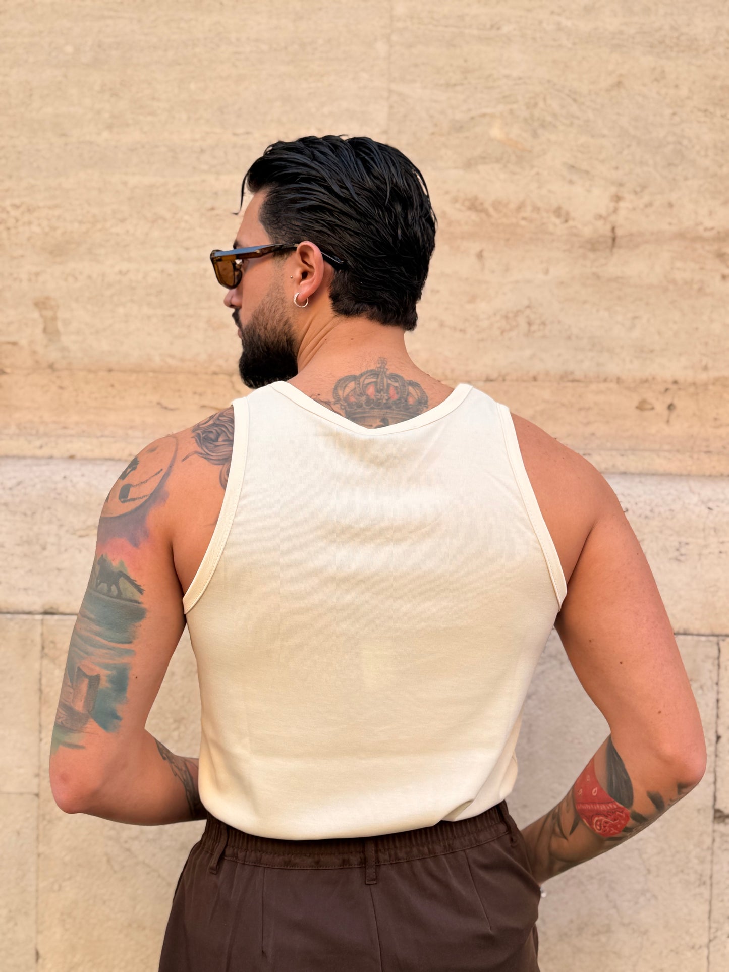 CANOTTA FILO DI SCOZIA PANNA