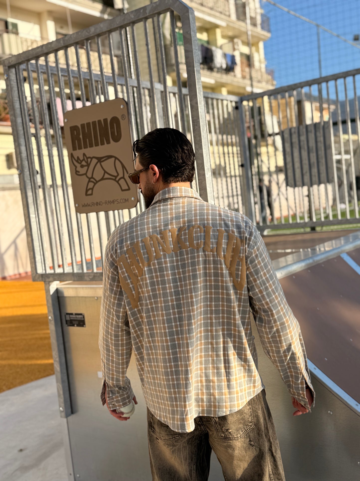 CAMICIA OVER STAMPA A QUADRI