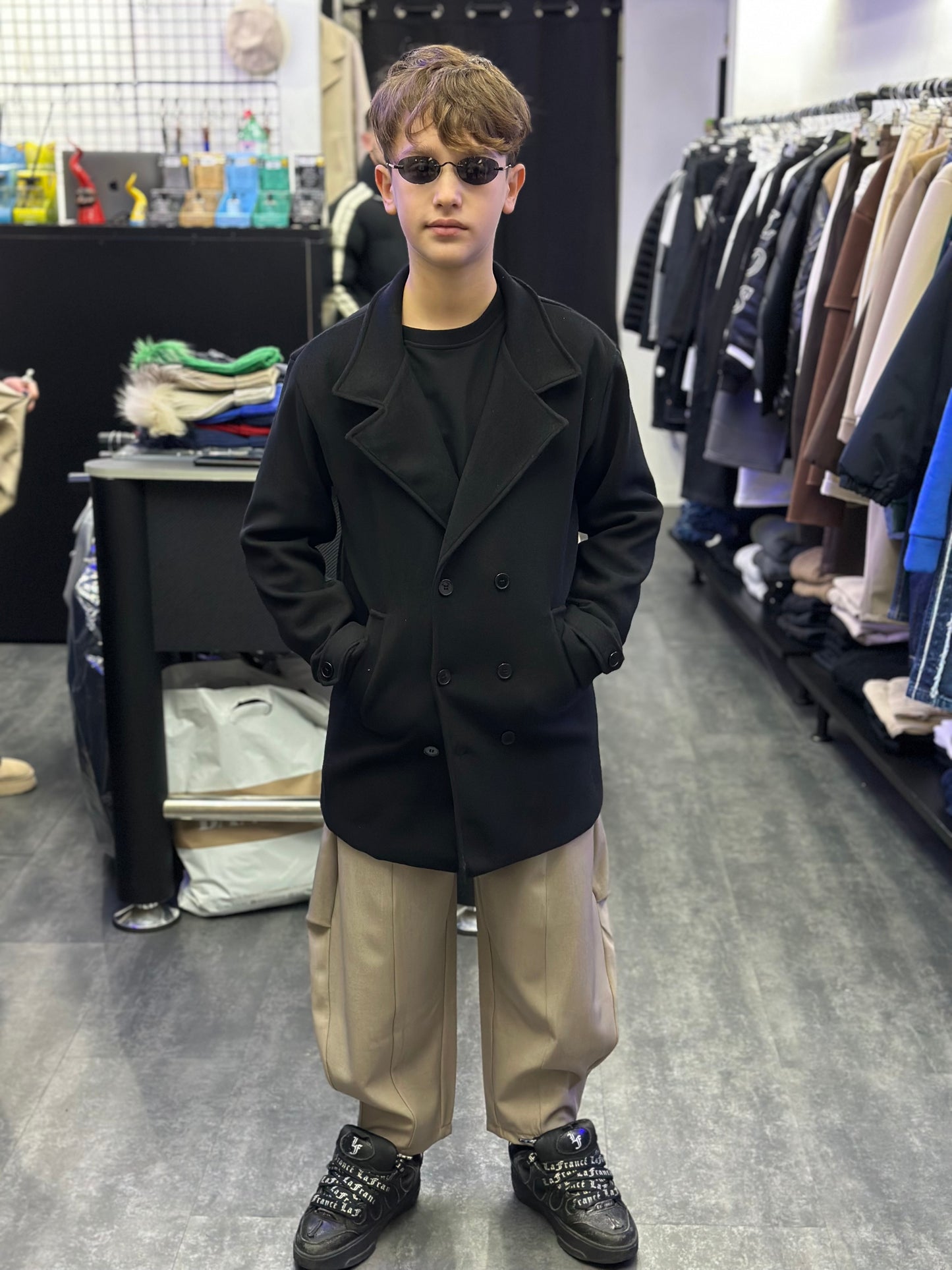 CAPPOTTO DOPPIO PETTO NERO 2.0