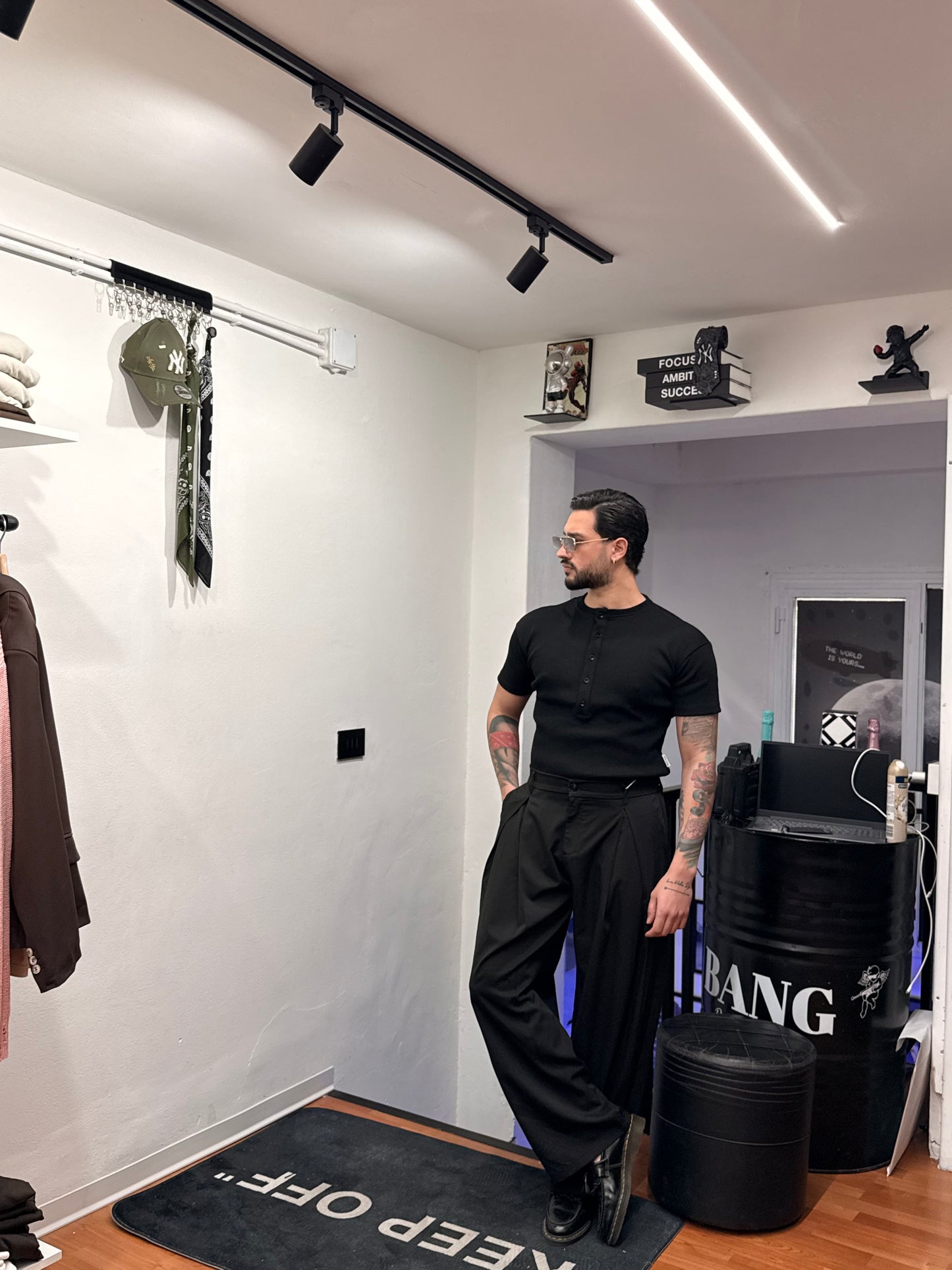T-SHIRT SERAFINO A COSTE NERA
