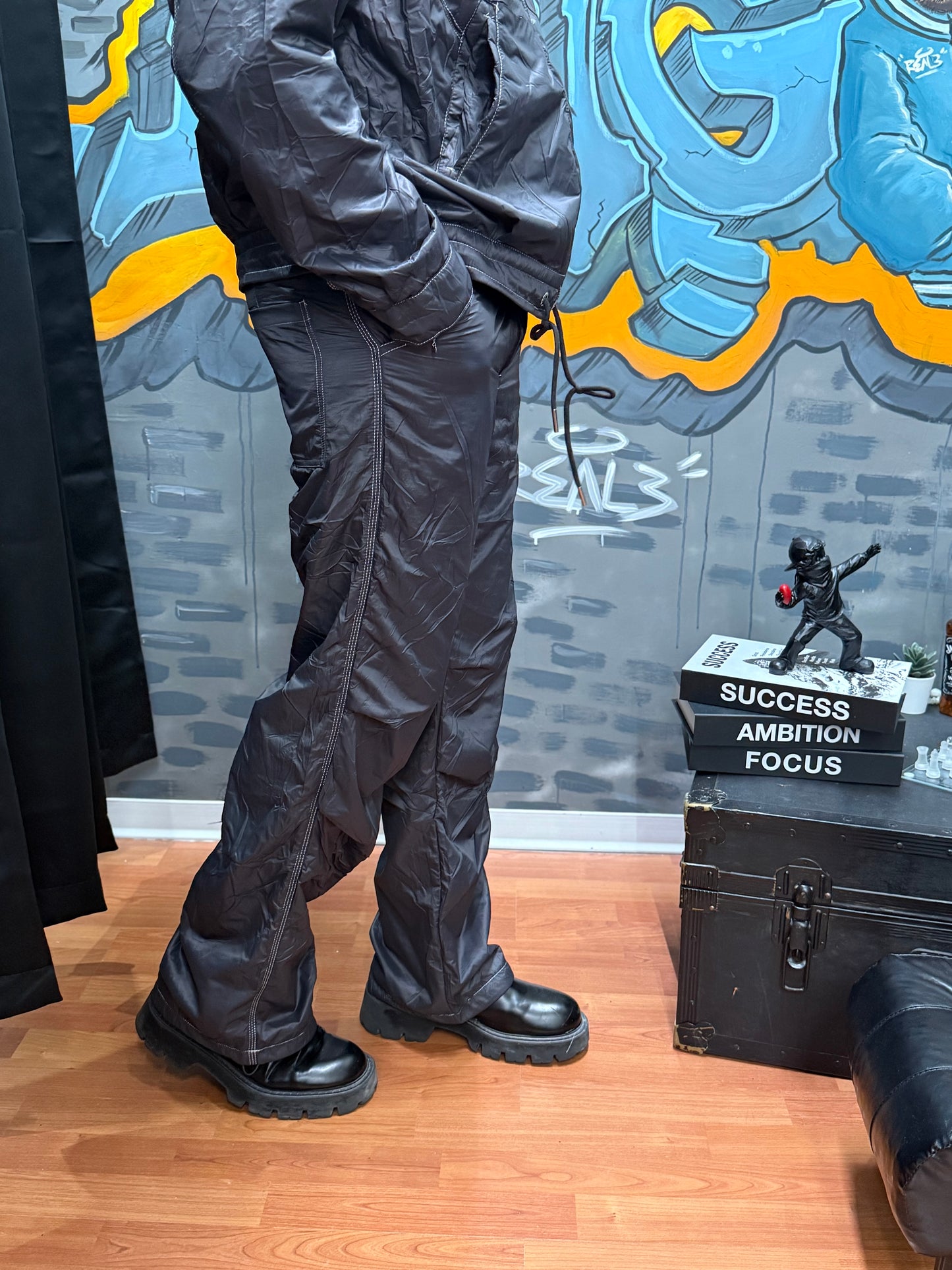 COORDINATO ECOPELLE GRIGIO