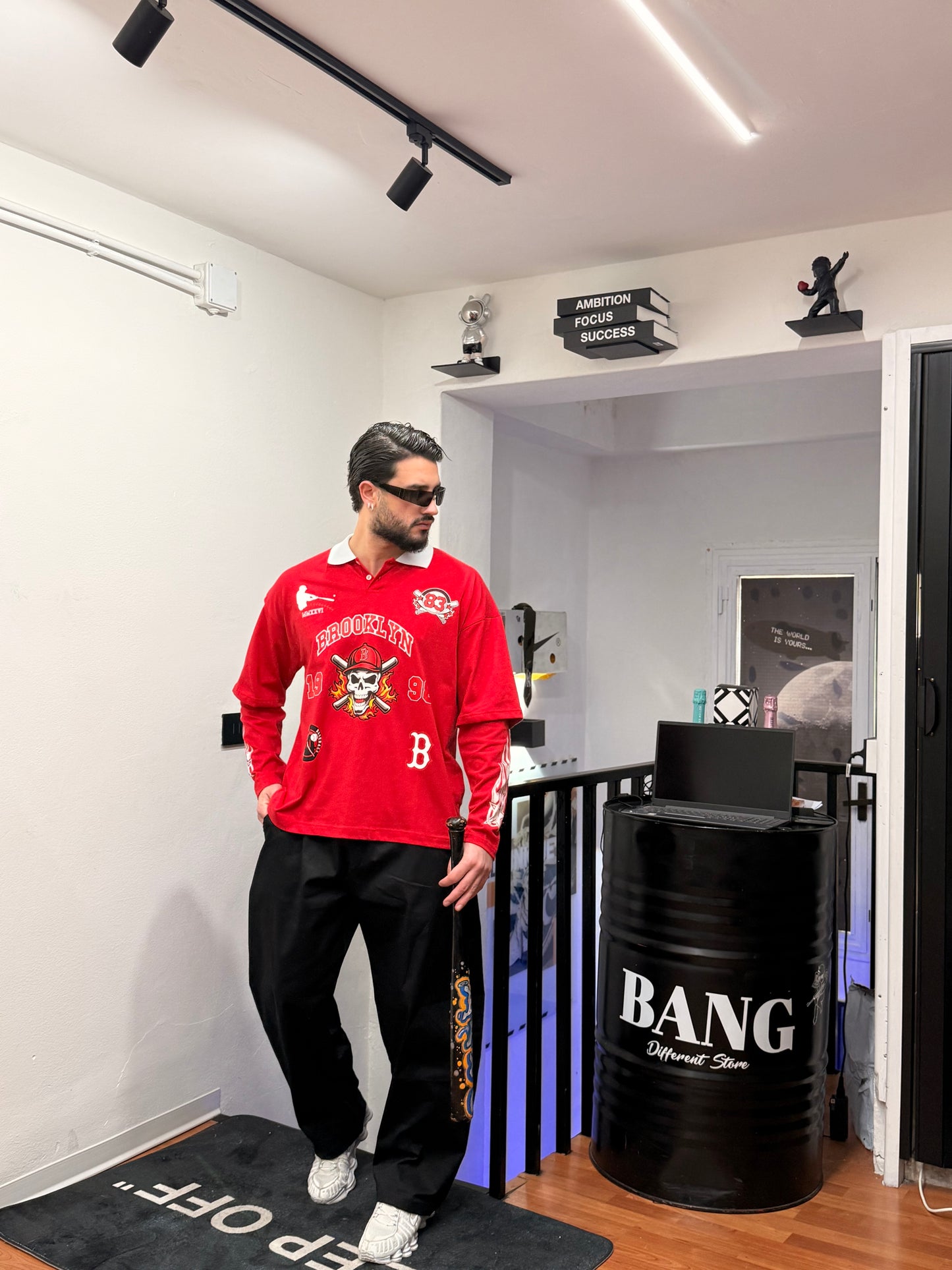 POLO DOUBLE BASEBALL ROSSA