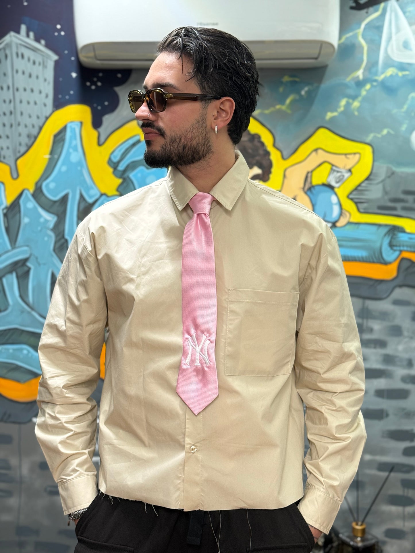 CAMICIA CROP BEIGE
