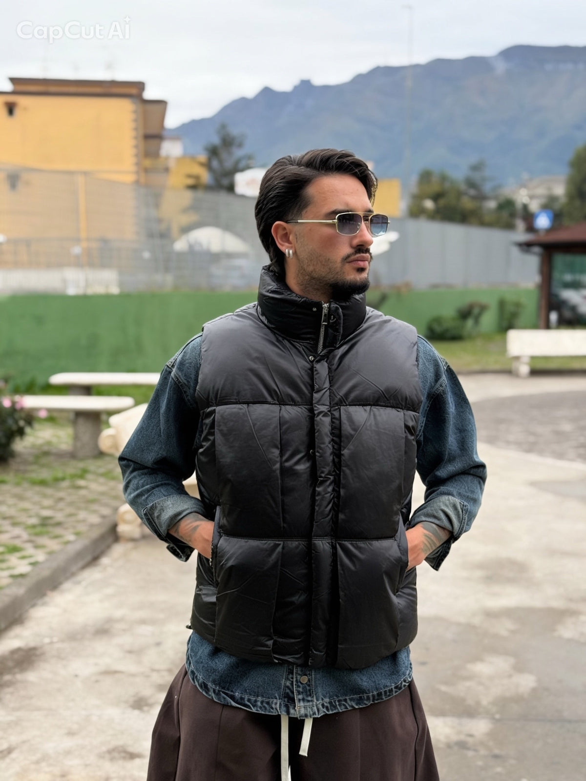 SMANICATO BOMBER NERO