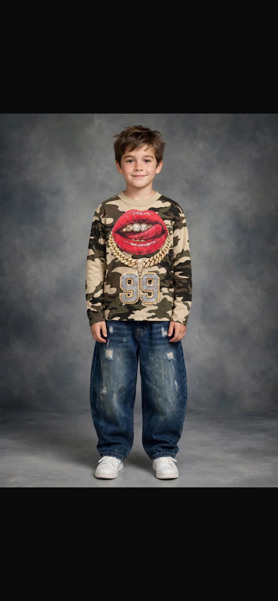 LONGE SLEEVE KISS militare