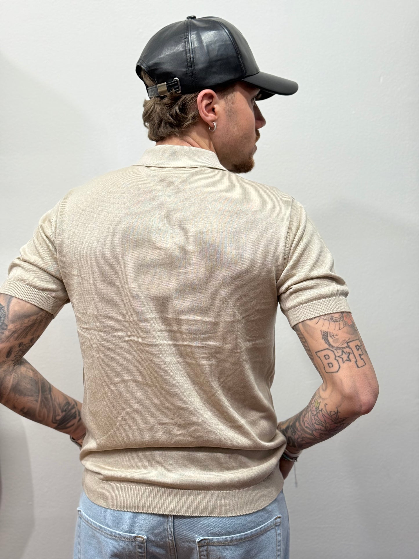 POLO IN FILO BEIGE