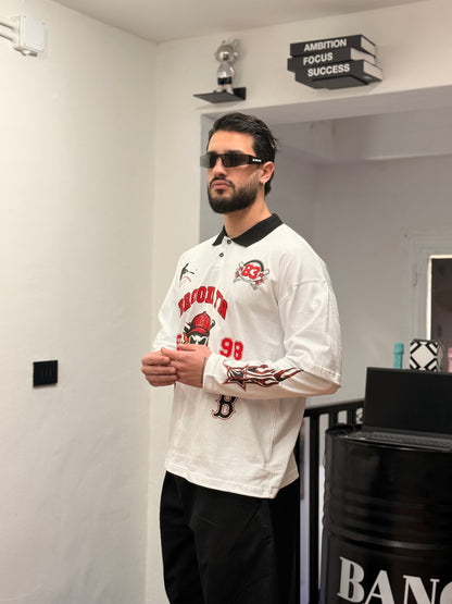 POLO DOUBLE BASEBALL BIANCA