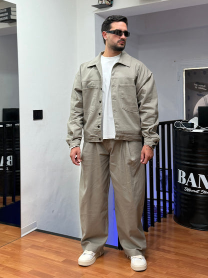 COORDINATO BALLOON DENIM BEIGE