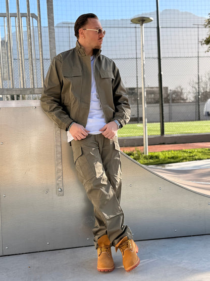 COORDINATO CROP VERDE MILITARE