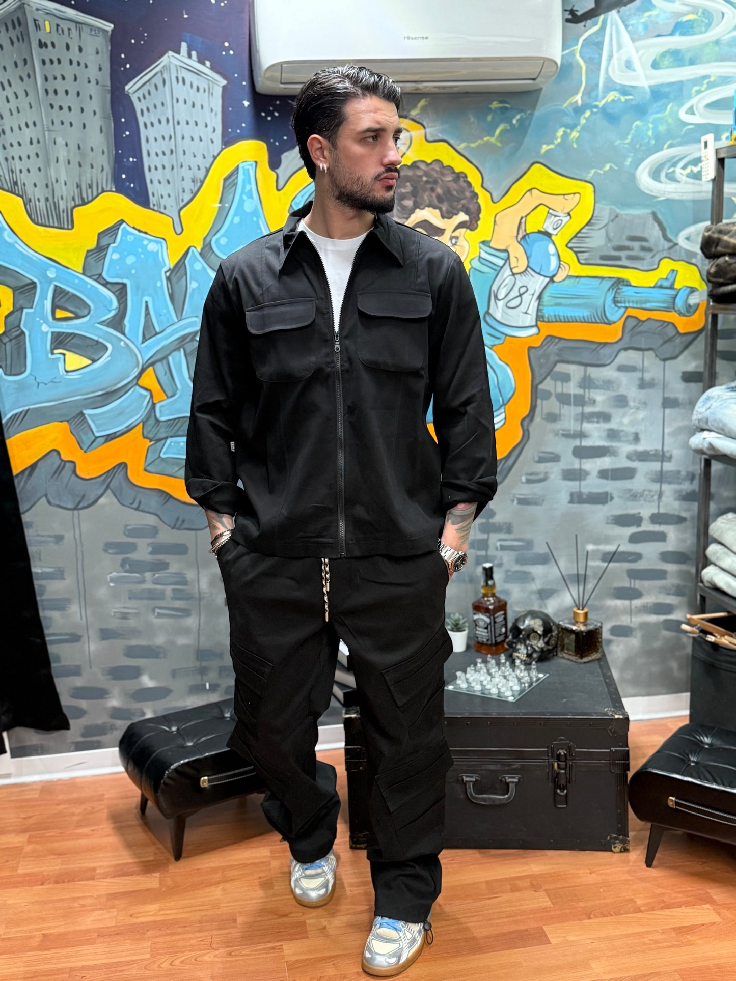 COORDINATO A COSTE NERO