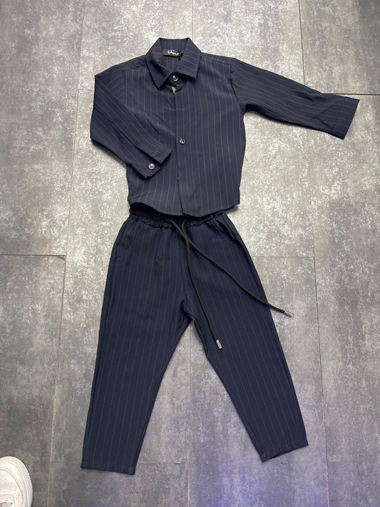 COORDINATO GESSATO BLU