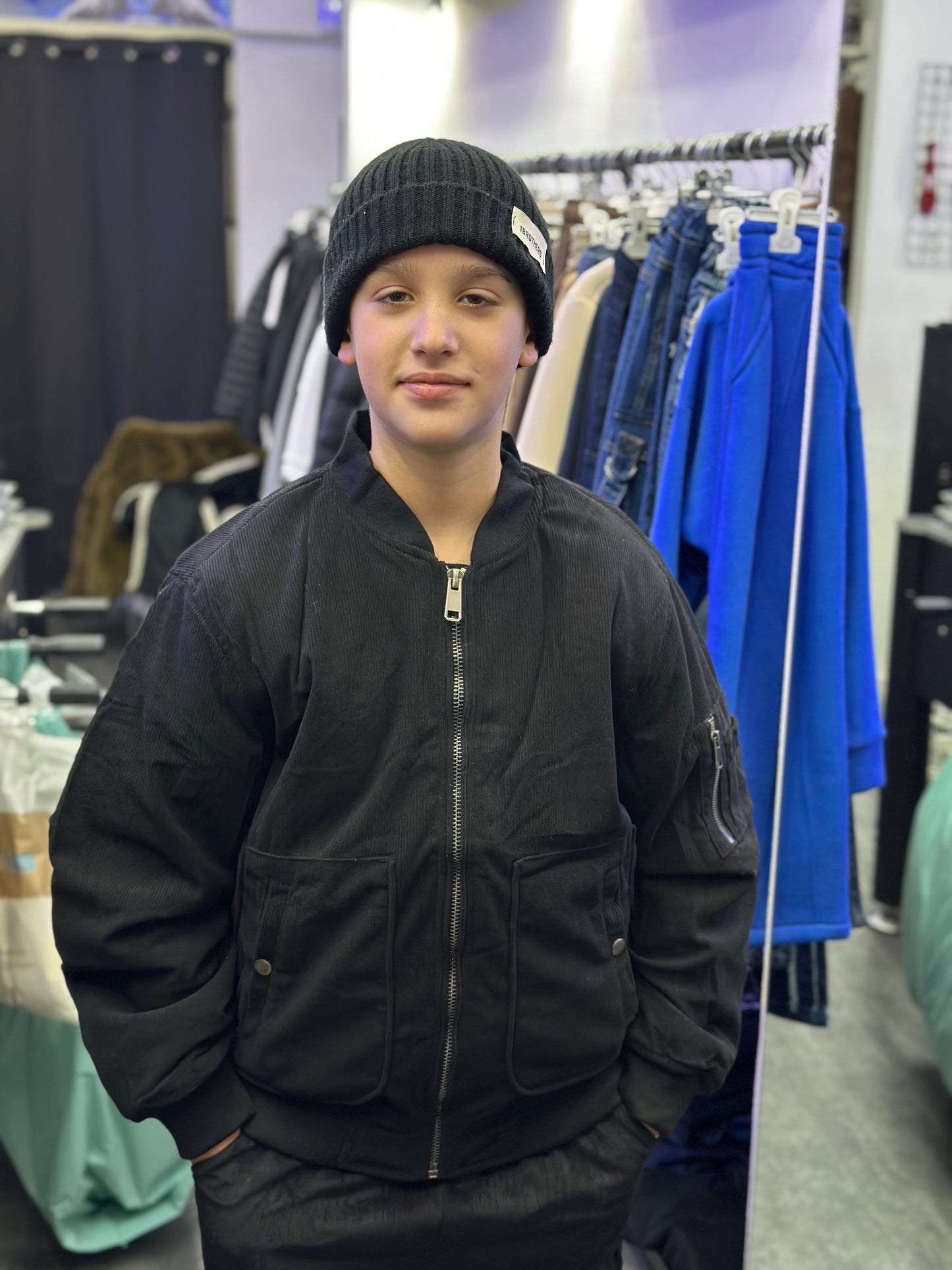 GIUBBOTTO A COSTINE NERO