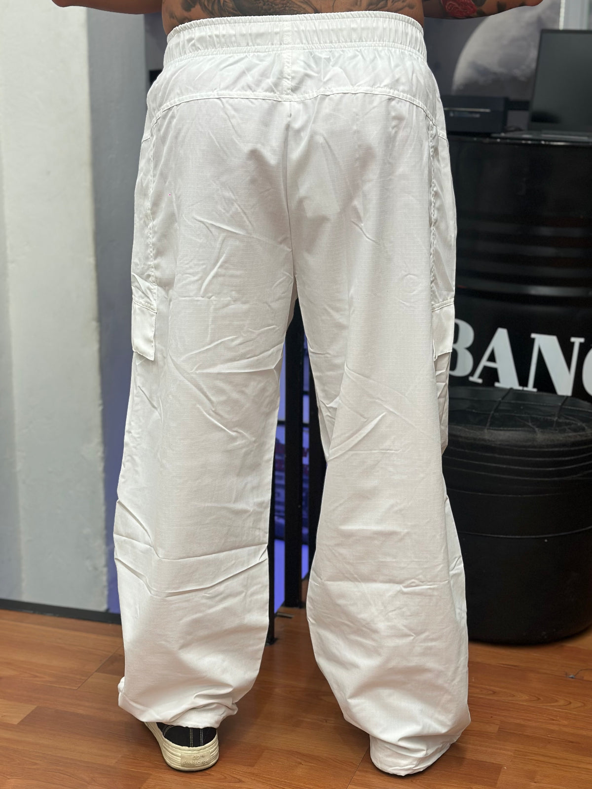 PANTALONE CARGO COMFY BIANCO