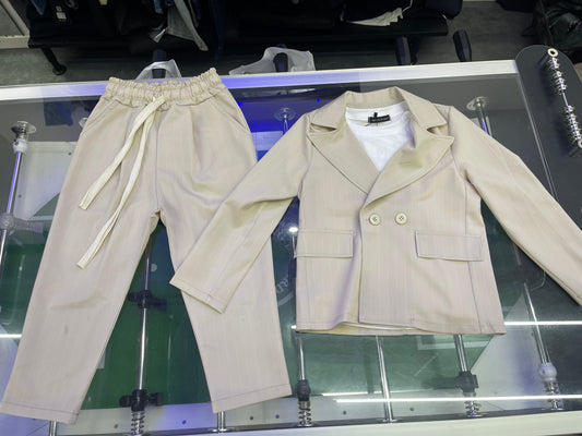 COORDINATO DOPPIO PETTO BEIGE