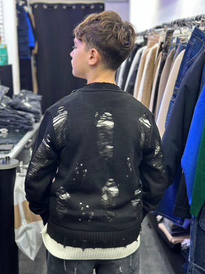 MAGLIONE CIANOTIC DOUBLE NERO