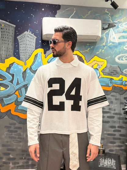 POLO NFL DOUBLE SLEEVE BIANCA