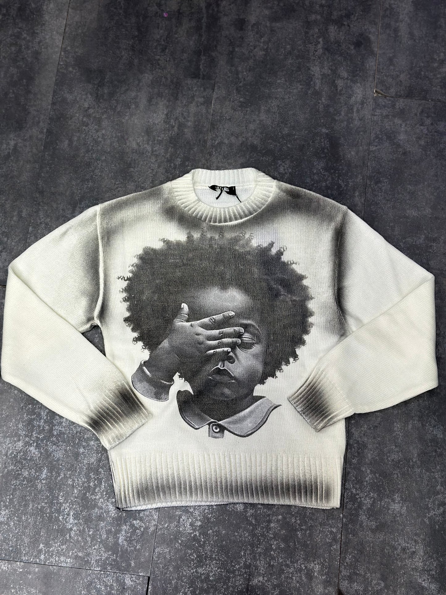 MAGLIONE STAMPATO BIANCO