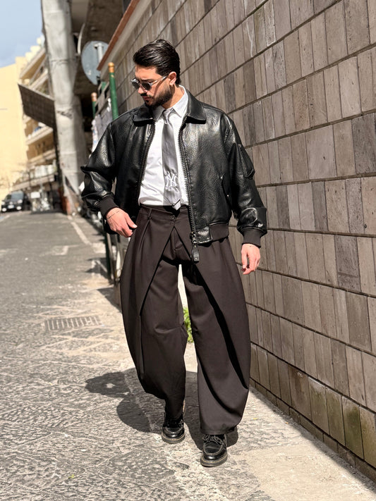 JACKET ZIP CROP  NERO