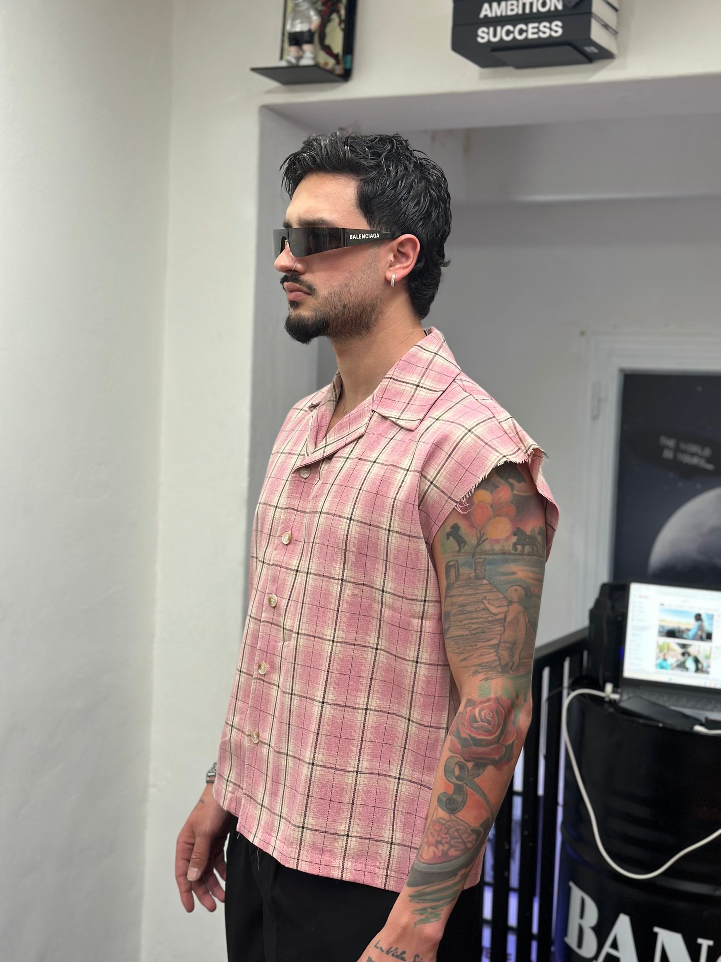 CAMICIA SMANICATA ROSA