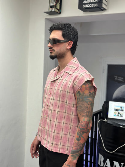 CAMICIA SMANICATA ROSA