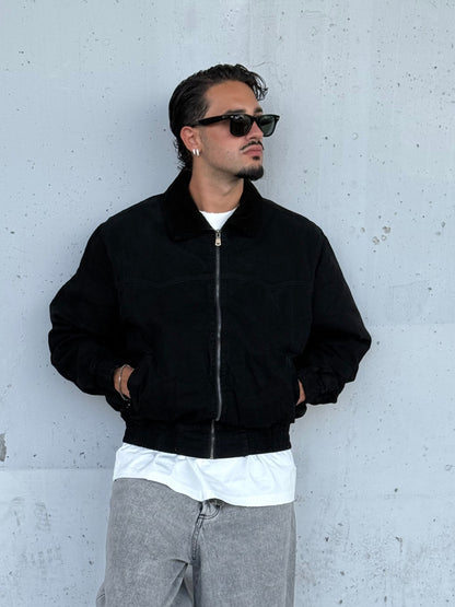 GIACCA JEANS CROP NERA