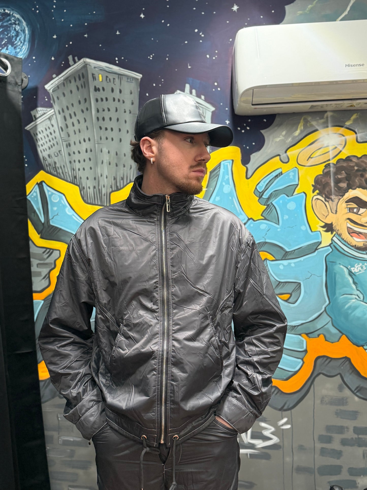 COORDINATO ECOPELLE GRIGIO