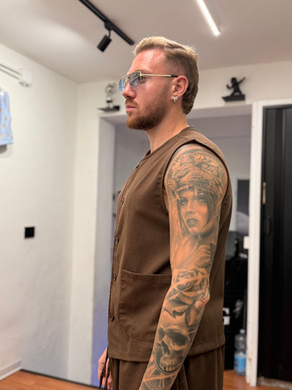COORDINATO DUBAI MORO IN LINO