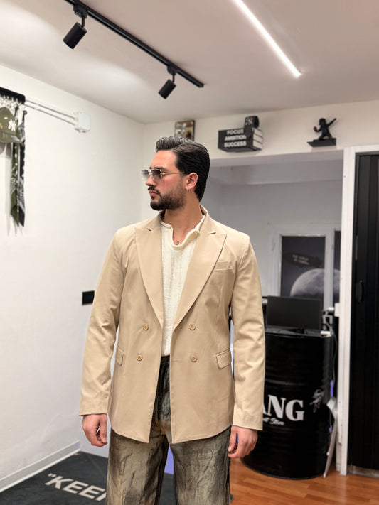GIACCA DOPPIO PETTO BEIGE