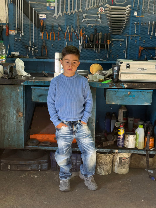 MAGLIONE CELESTE THE BROTHERS