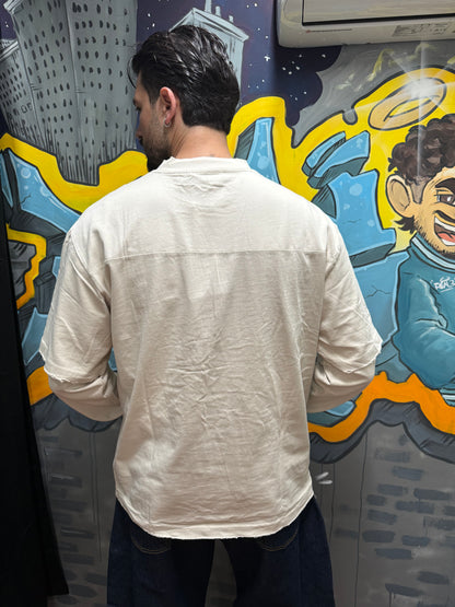 T-SHIRT DOUBLE SLEEVE BEIGE