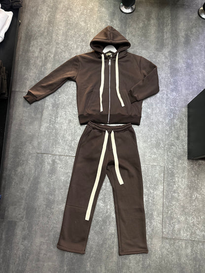 TUTA ZIP FONDO LARGO MORO