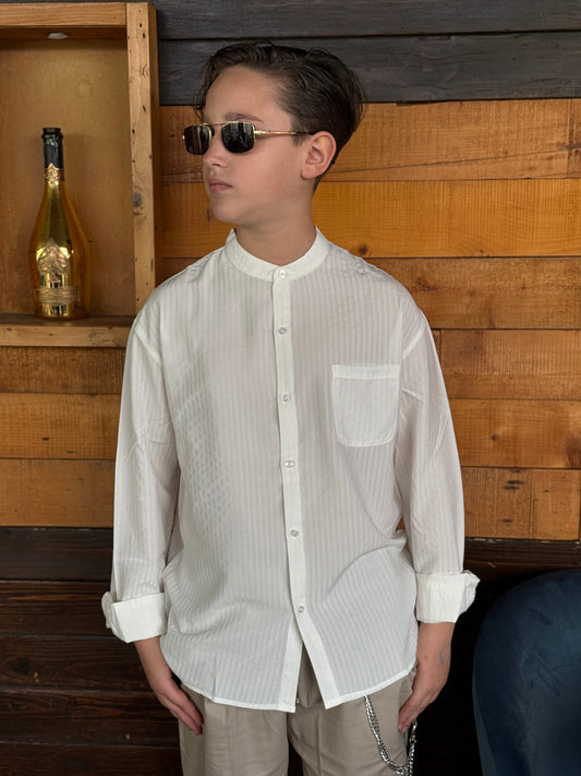 Camicia righe tono su tono