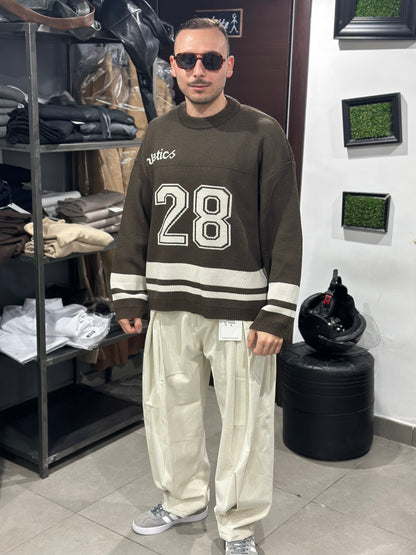 MAGLIONE CROP N28 MORO