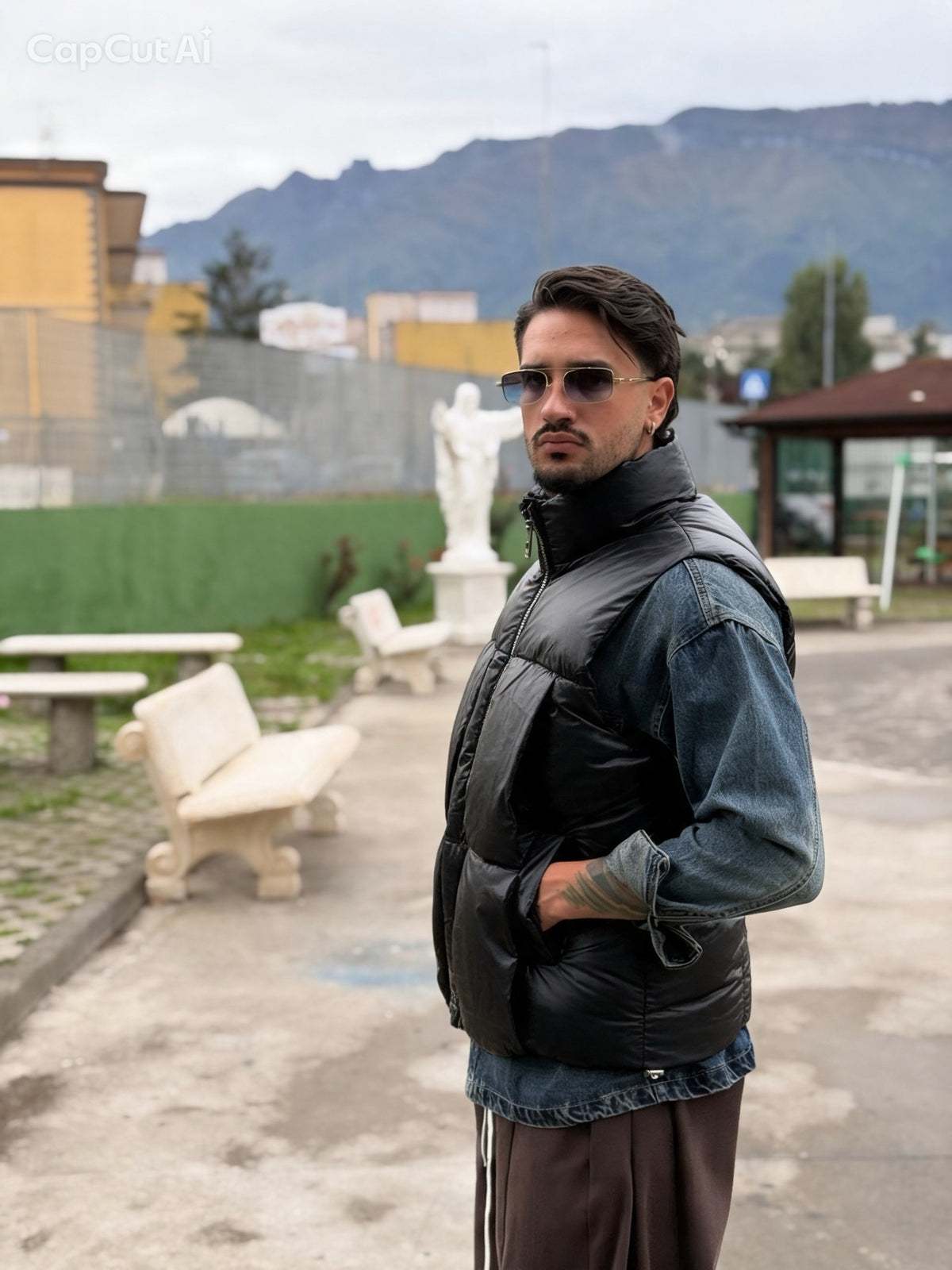 SMANICATO BOMBER NERO