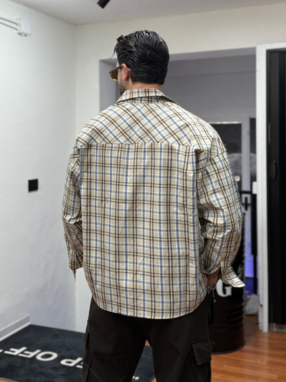 CAMICIA CROP A QUADRI