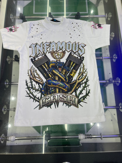 SHIRT CIANOTIC STRASS BIANCA