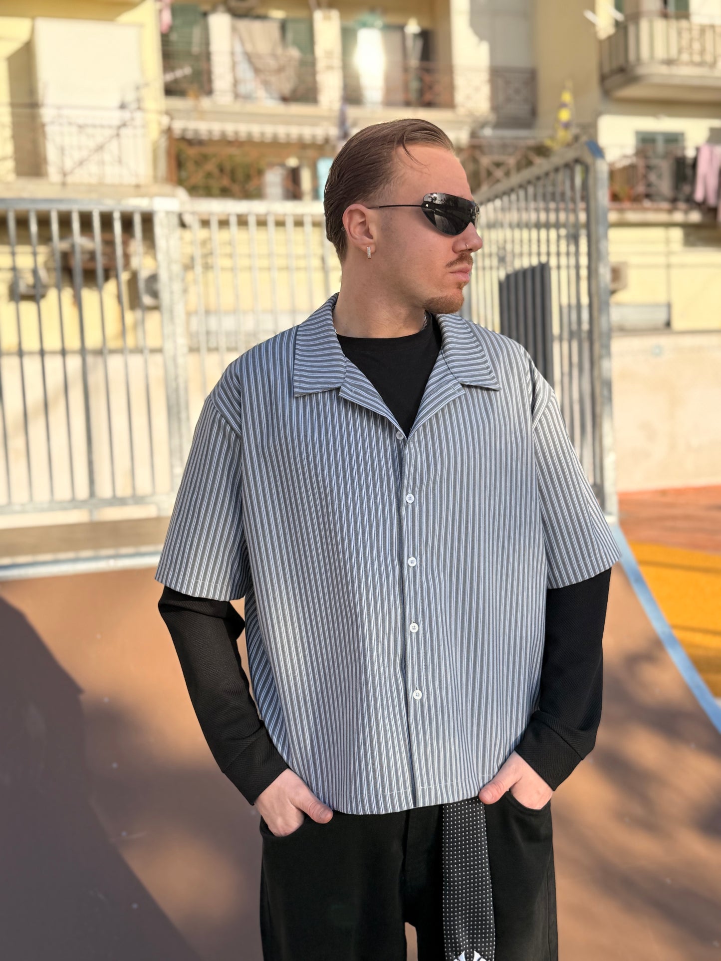 CAMICIA DOUBLE SKATE BLACK