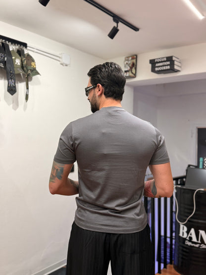 T-SHIRT FILO DI SCOZIA GRIGIA