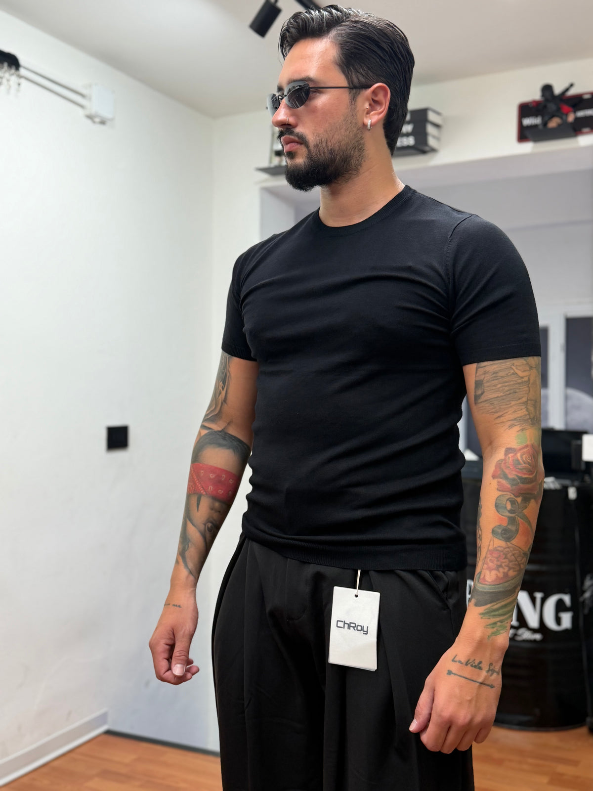 T-SHIRT IN FILO NERA