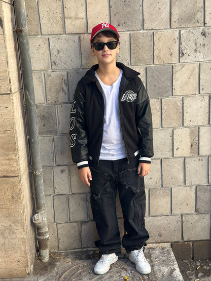 GIUBBOTTO COLLAGE NERO