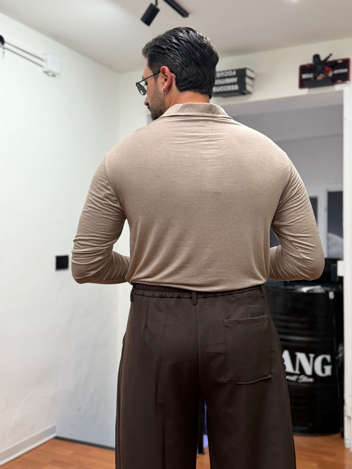 POLO IN FILO DI SCOZIA BEIGE