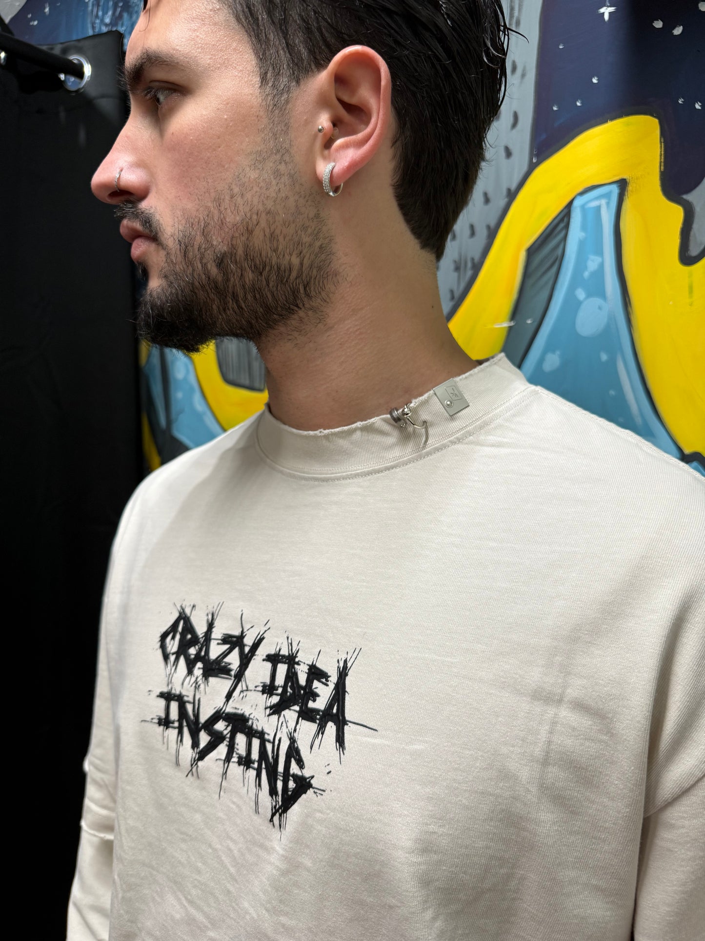 T-SHIRT DOUBLE SLEEVE BEIGE