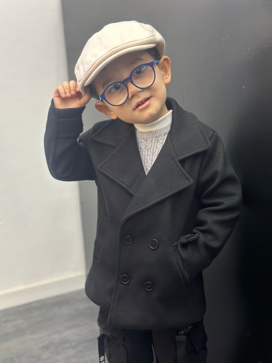 CAPPOTTO DOPPIO PETTO NERO 2.0