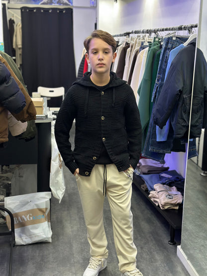 CARDIGAN MOD. MONTGOMERY NERO