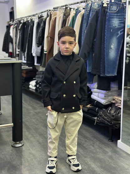CAPPOTTO DOPPIO PETTO NERO