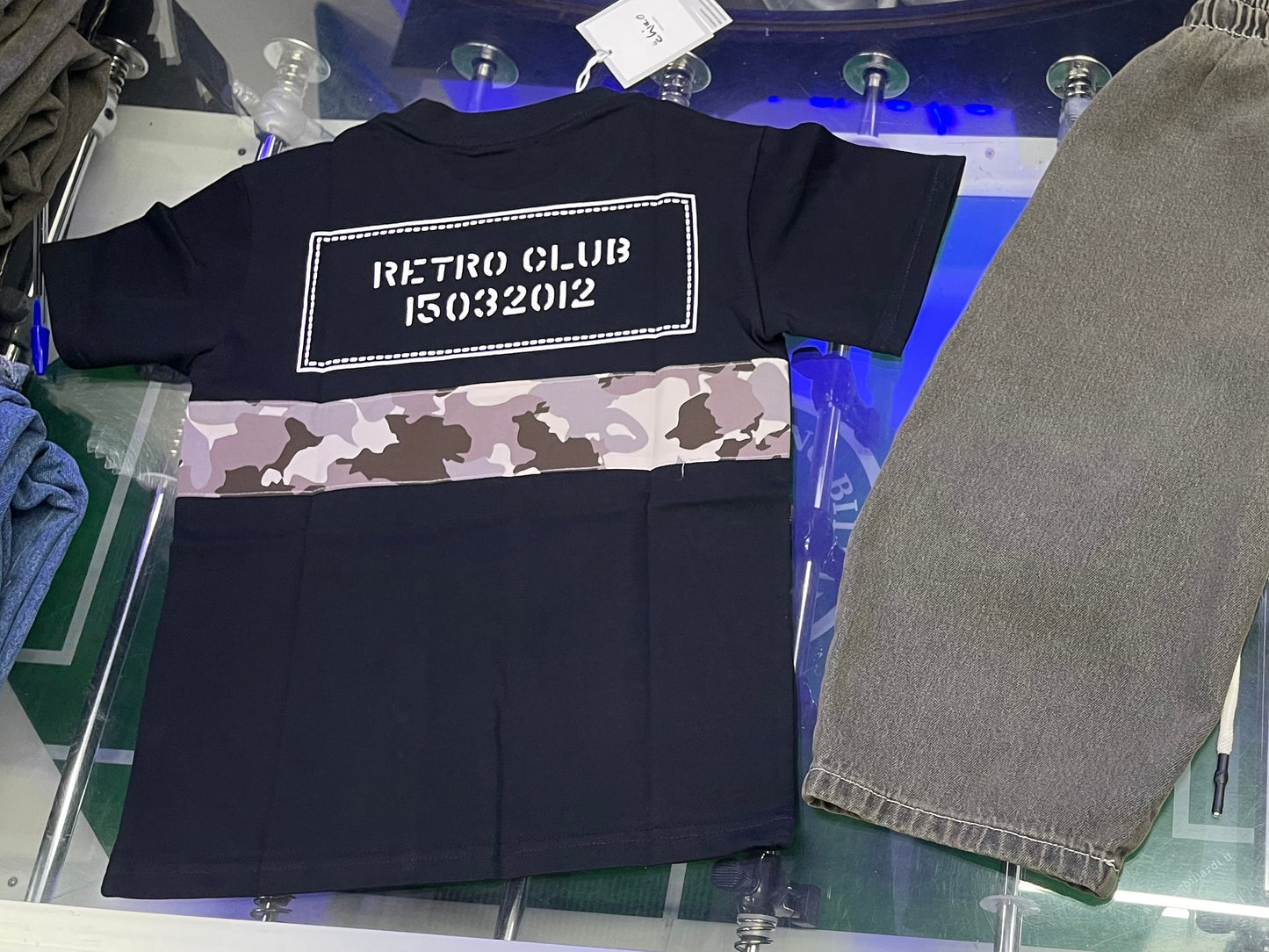 SHIRT MILITARY STAMPATA NERA