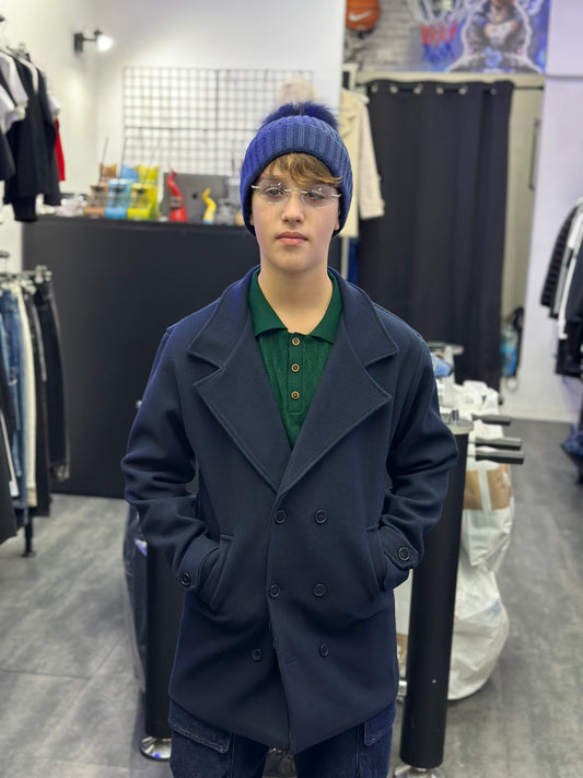 CAPPOTTO DOPPIO PETTO BLU