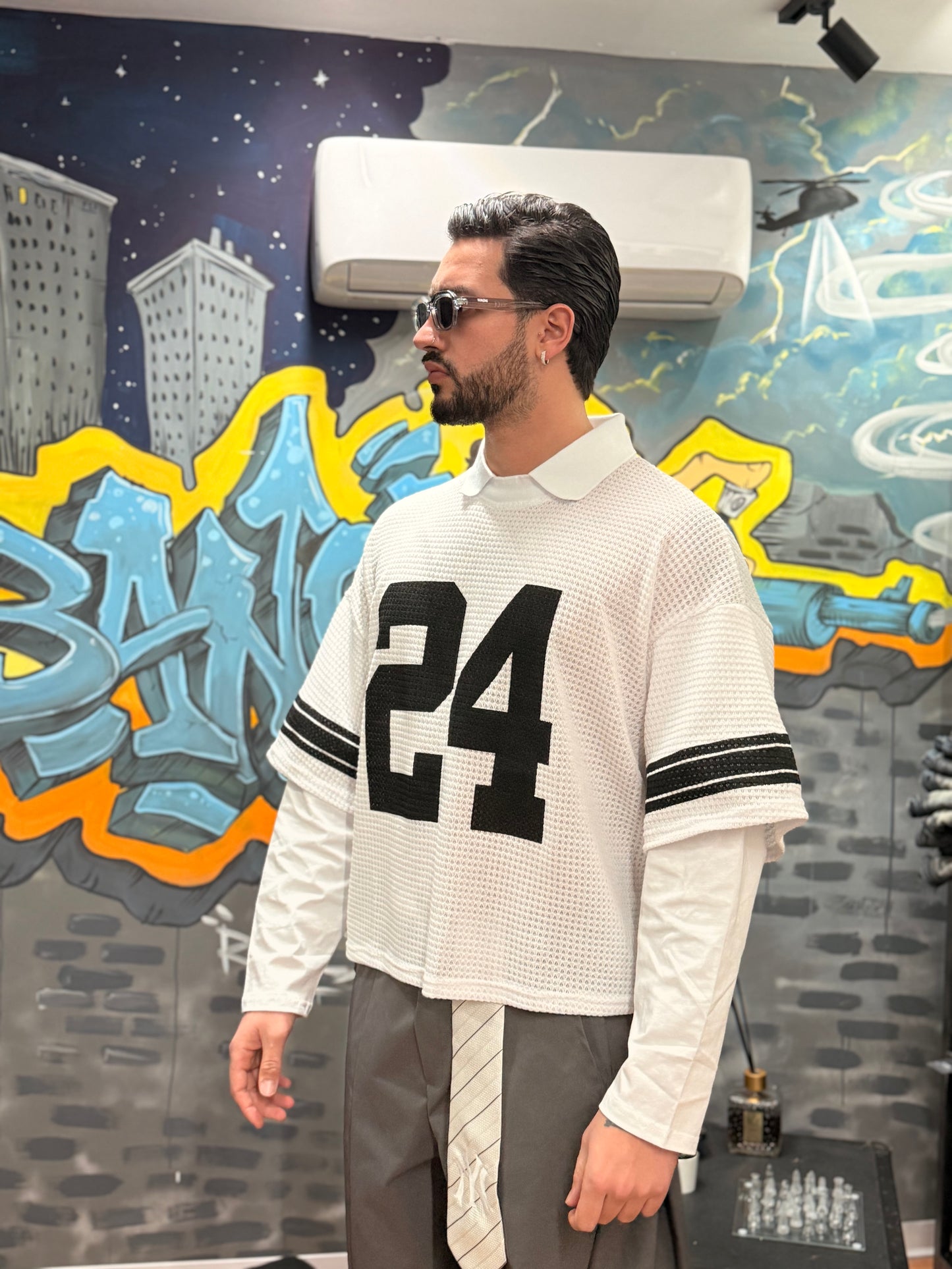 POLO NFL DOUBLE SLEEVE BIANCA