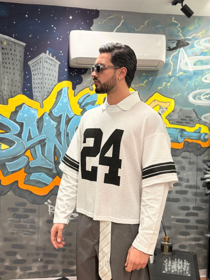 POLO NFL DOUBLE SLEEVE BIANCA